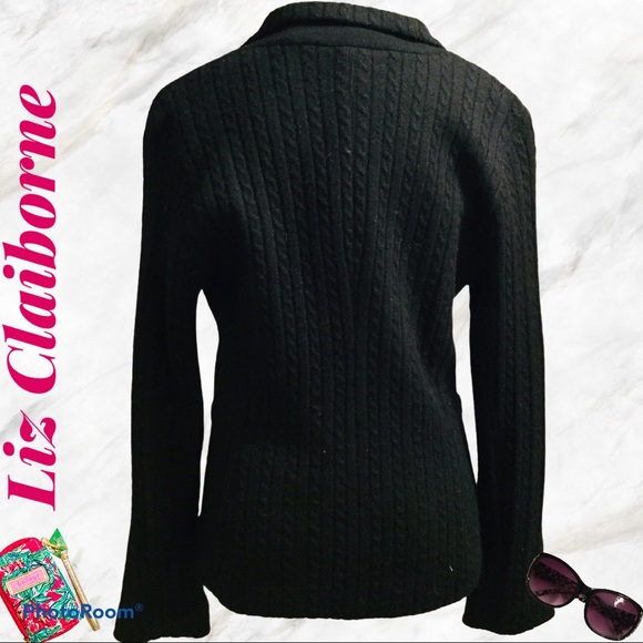 Liz Claiborne Navy Blue Sweater Jacket. - Picture 2 of 5